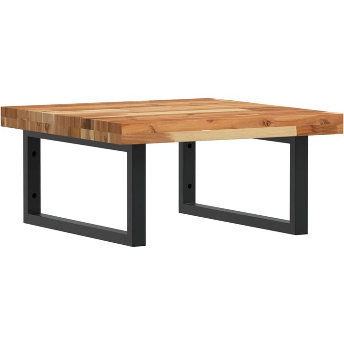 Estante de lavabo de pared acero y madera maciza de acacia – comfortxl