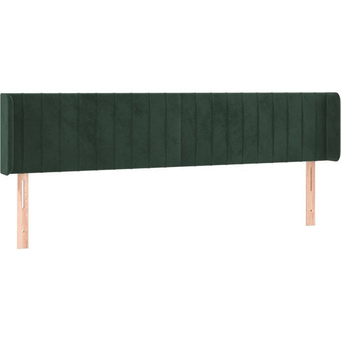 Cabecero de terciopelo verde oscuro 163x16x78/88 cm - comfortxl