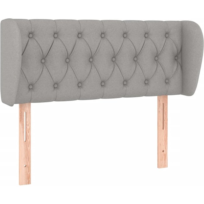 Cabecero de tela gris claro 93x23x78/88 cm - comfortxl