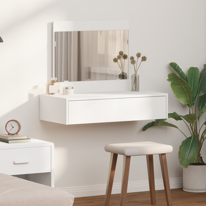 Mesa de tocador | mesa de maquillaje colgante blanca 83x40x70 cm cfw904299