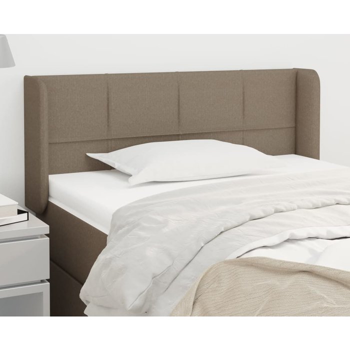 Cabecero de tela gris taupe 103x16x78/88 cm - comfortxl