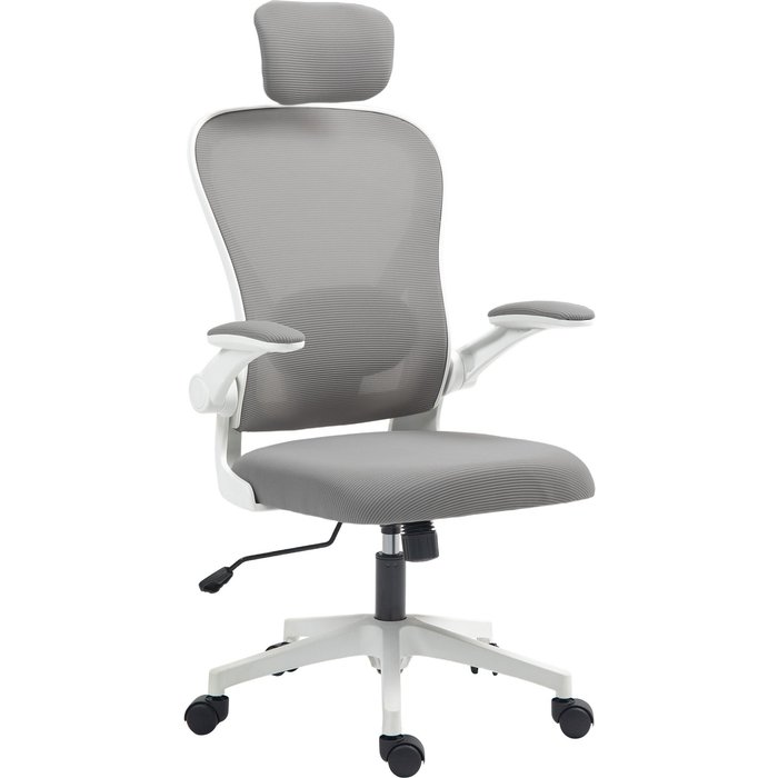 Silla de oficina homcom malla gris 58x63x125 cm