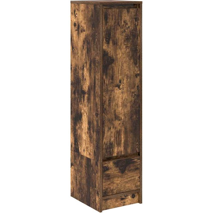 Aparador alto roble ahumado 29,5x34x119,5 cm madera ingeniería - comfortxl