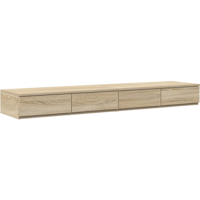 Cajones para cama roble sonoma 150x36,5x16,5 cm madera elaborada cfw65380