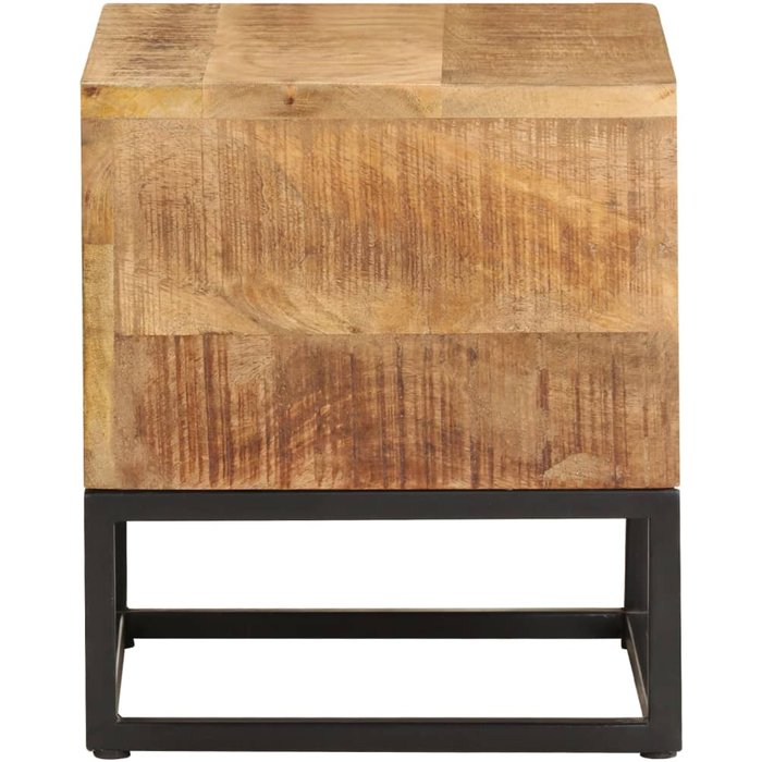 Mesa auxiliar de madera de mango rugosa 30x30x33 cm - comfortxl
