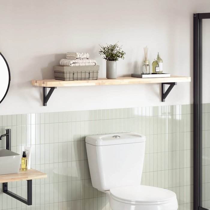 Tablero rectangular de madera maciza de acacia de 120x30x4 cm.