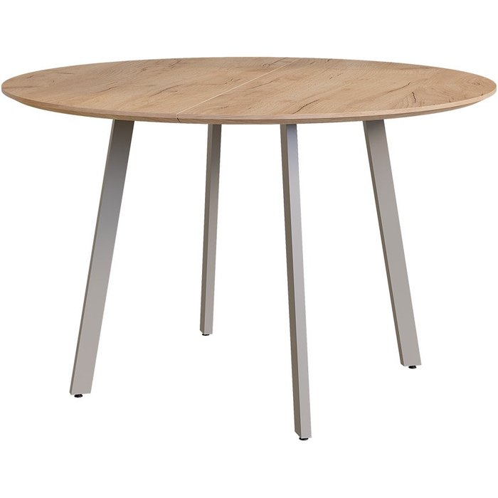 Vicco mesa de comedor halvar, gris, 120 x 120 cm