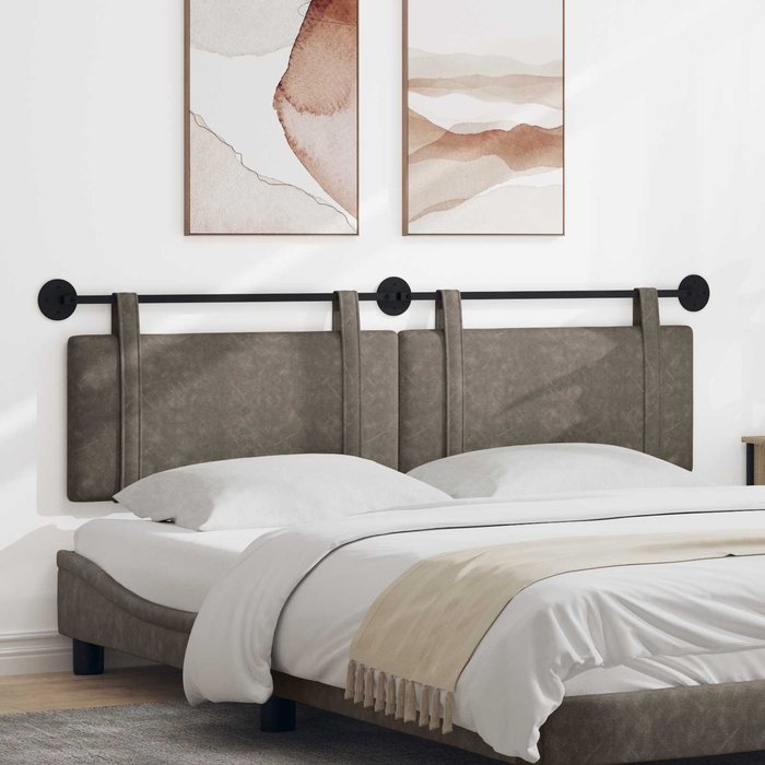 Cabecero colgante gris pu antiguo