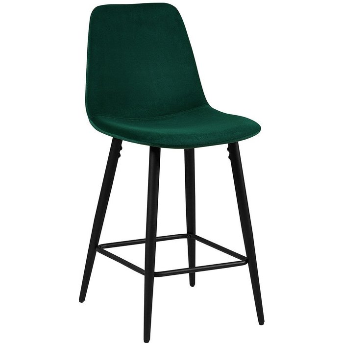 Silla de mostrador de terciopelo boyld, color verde
