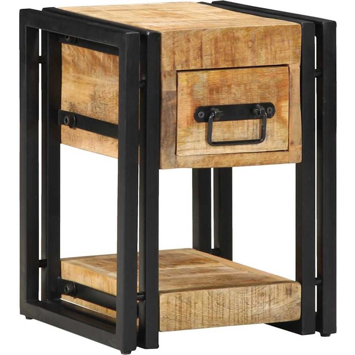 Armario de noche 2 pcs 30 x 30 x 40 cm madera de mango maciza vidaxl