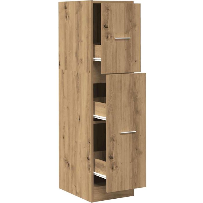 Armario botiquín madera ingeniería roble artisian 30x41x118 cm