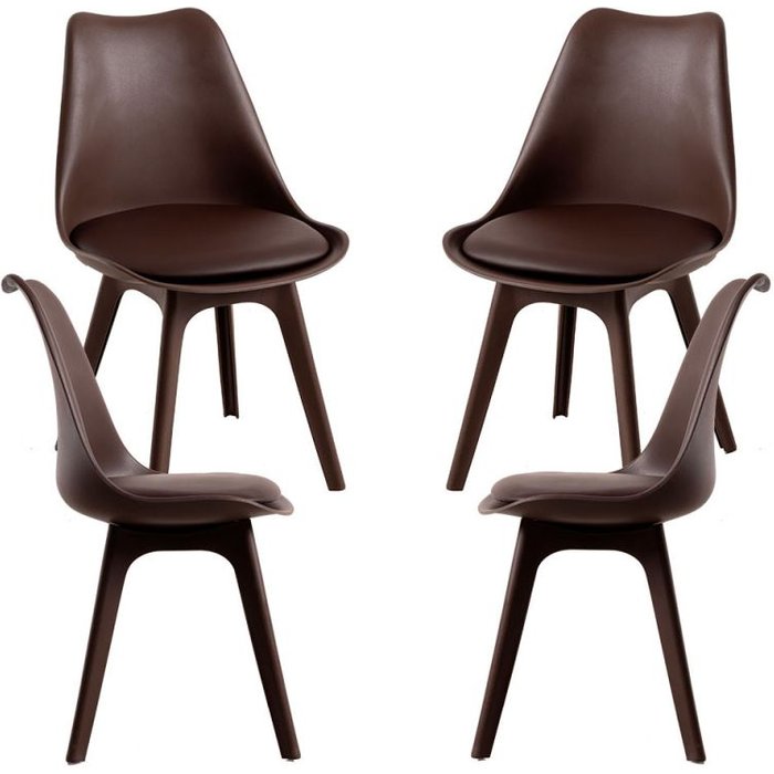 Regalos miguel - packs sillas comedor - pack 4 sillas synk suprym - marrón