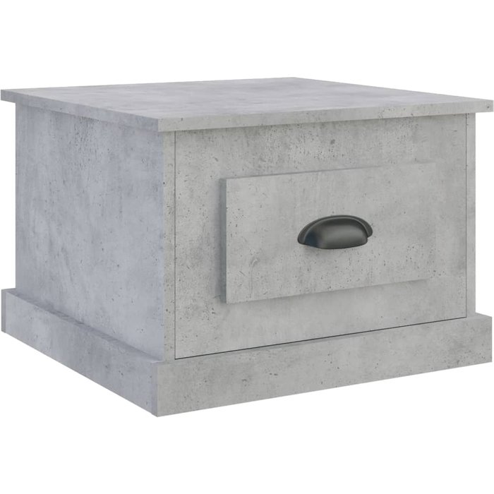 Mesa de centro madera contrachapada gris hormigón 50x50x35 cm - comfortxl