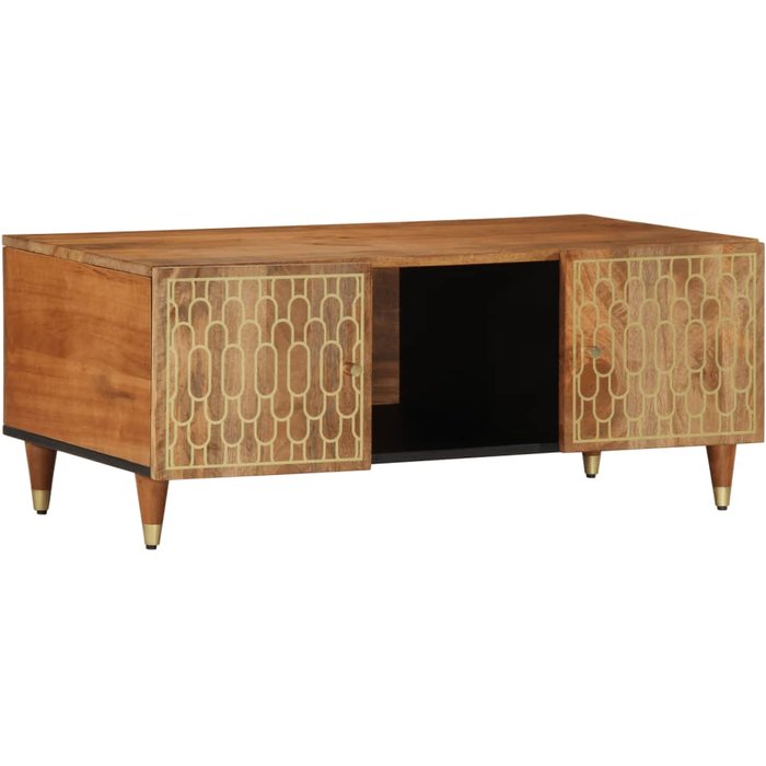 Vidaxl mesa de centro de madera maciza mango 100x54x40 cm