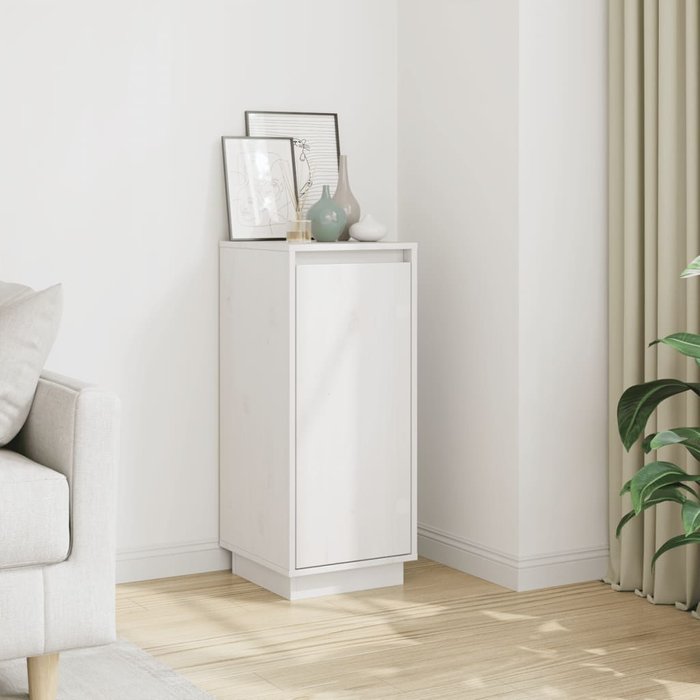 Maison exclusive - aparador de madera maciza de pino blanco 31,5x34x75 cm