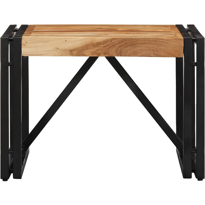 Mesa de centro 50x50x35 cm en madera maciza de acacia - comfortxl