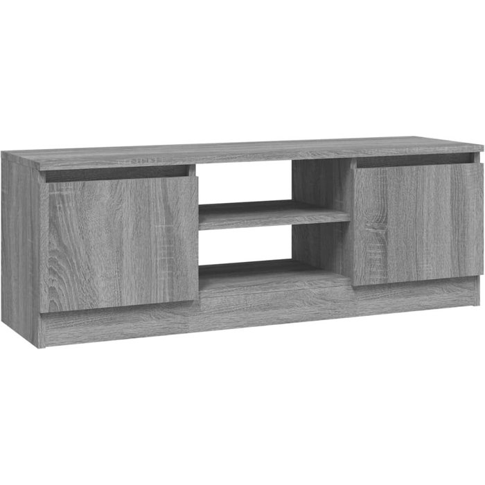 Mueble de tv sonoma gris con puerta 102x30x36 cm - comfortxl