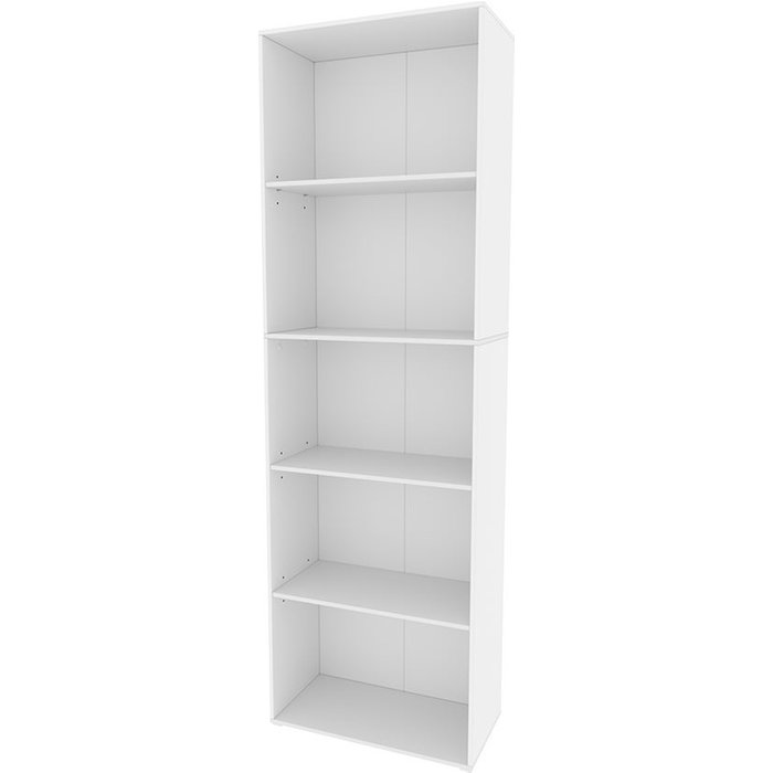 Vicco librería bob, blanco, 60 x 190 cm con 5 compartimentos