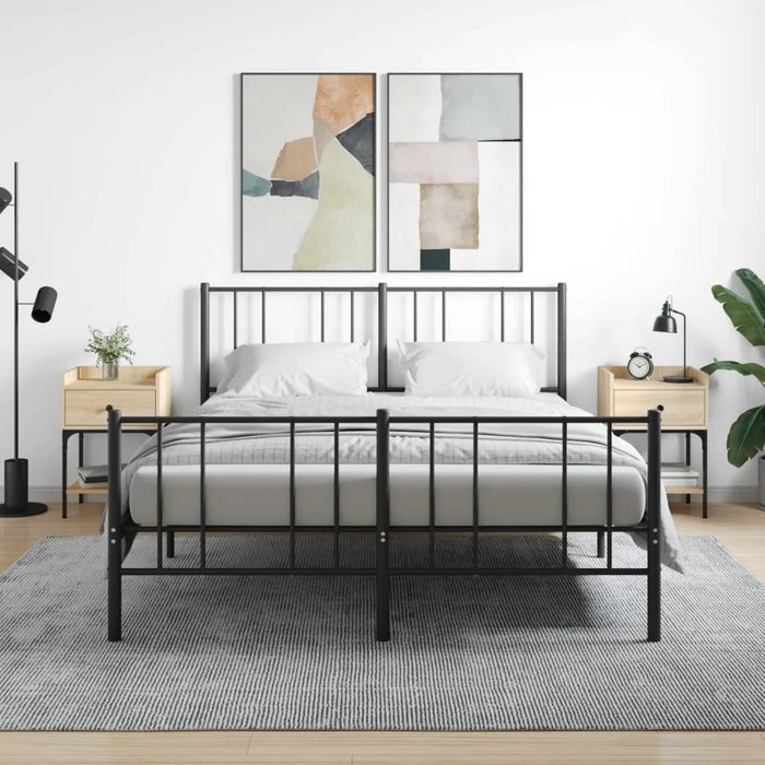 Mesitas de noche de 2 piezas, roble sonoma, 40,5x31x60cm, madera de ingeniería