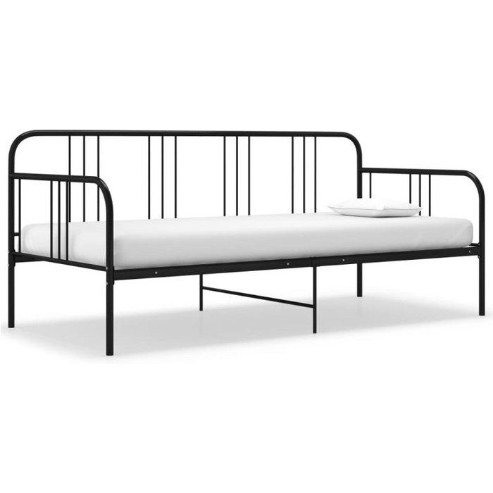 Estructura de sofá cama sin colchón metal negro 90x200 cm vidaxl