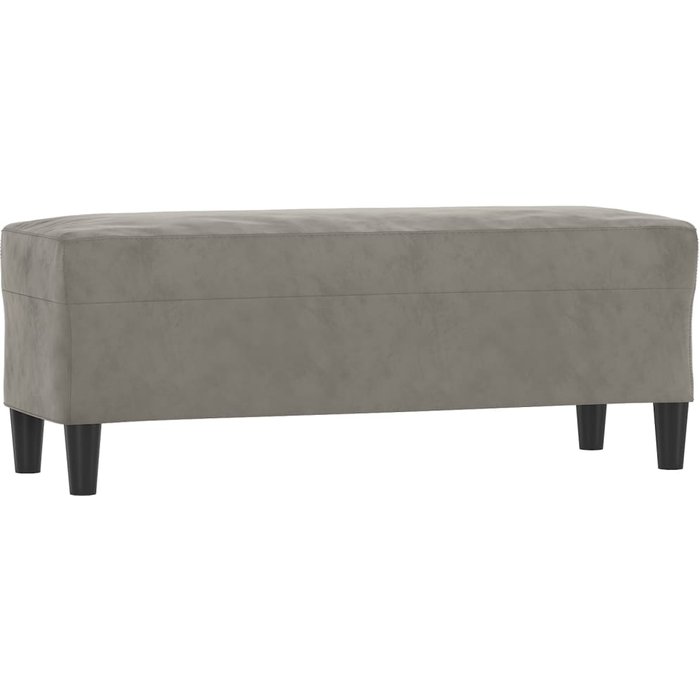 Banco/banqueta 100 x 35 x 41 cm terciopelo gris claro 02_0010622