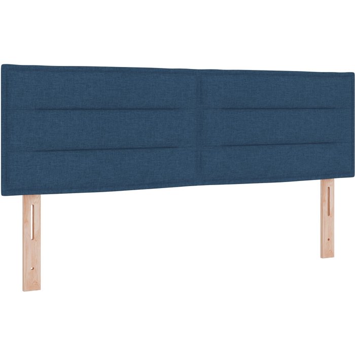 Cabecero diseño de líneas azul 160 cm tela cfw6300371