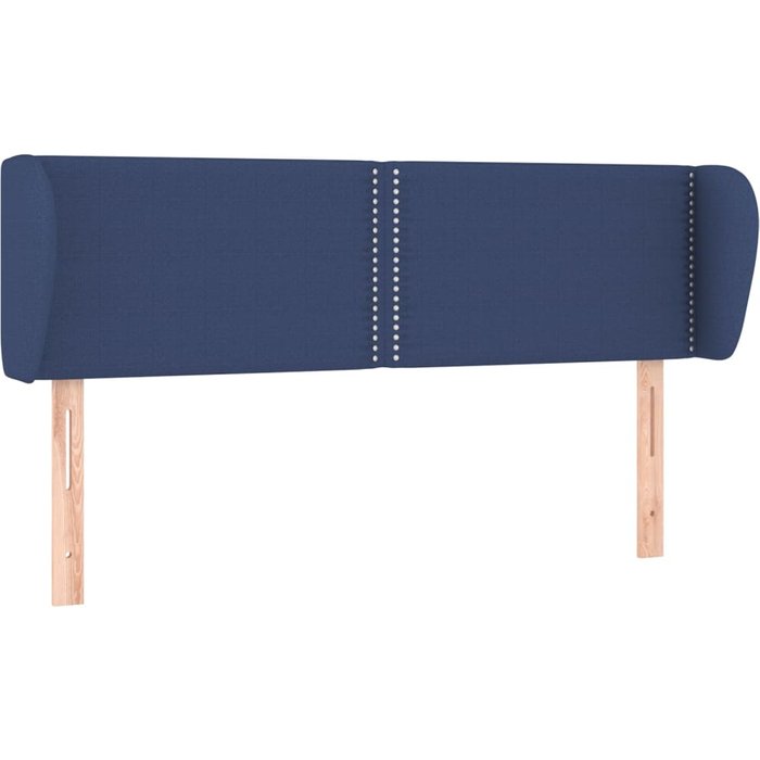 Cabecero cama - mueble cabecero de tela azul 147x23x78/88 cm