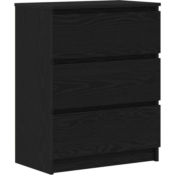Aparador roble negro 60x35x76 cm madera de ingeniería v8964 unico / negro