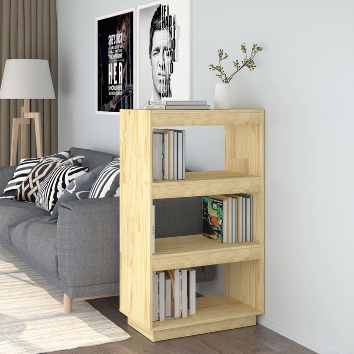 Librería/separador de ambientes pino macizo 60x35x103 cm