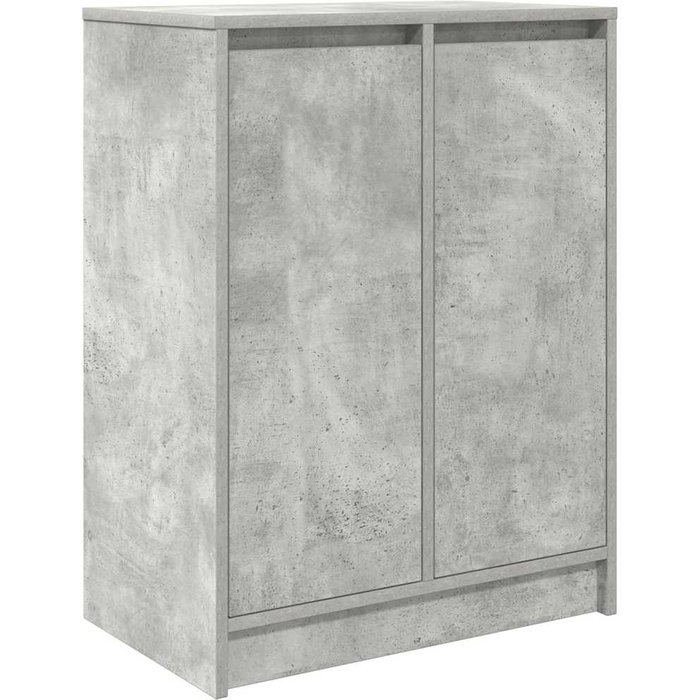 Zapatero gris hormigón 57x34x76 cm madera industrial cfw39240