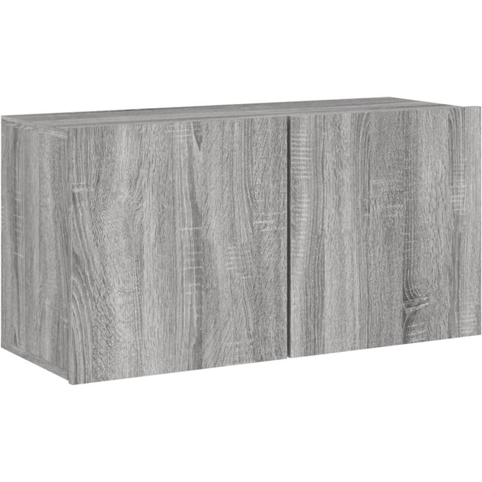 Mueble de tv de pared sonoma gris 80x30x41 cm - comfortxl
