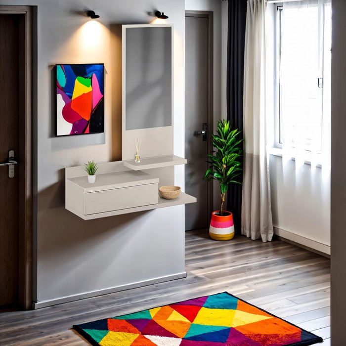 Mueble de recibidor fiord sh blanco roto 81 x 116 x 27,4 cm