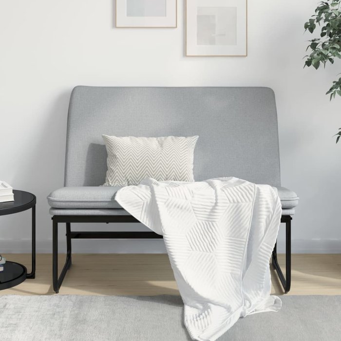 Banco interior | banco de tela gris claro 100x75x76 cm cfw65824