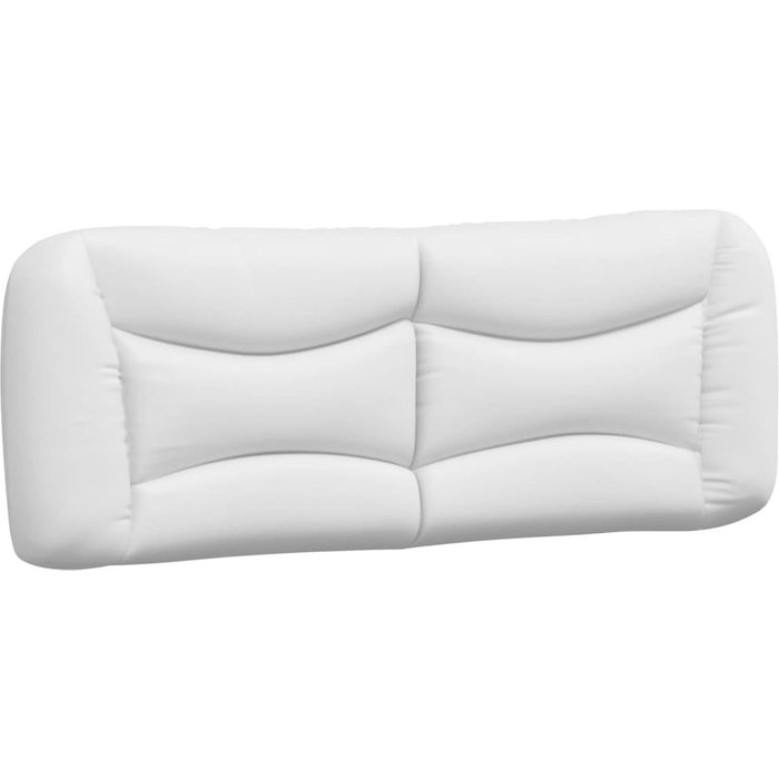 Cabecero de cama acolchado cuero sintético blanco 140 cm - comfortxl