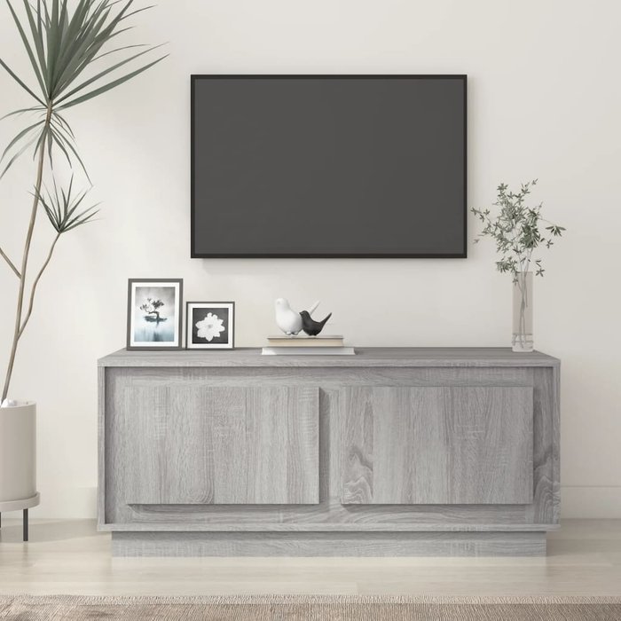 Mesa de centro sonoma gris, 102x50x44 cm, madera de ingeniería.