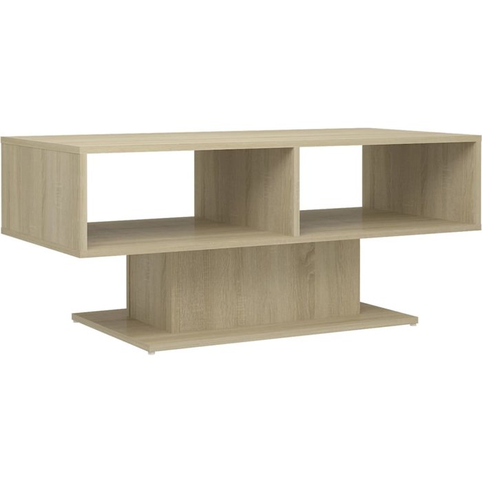 Mesa de centro madera contrachapada color roble 103,5x50x44,5cm - comfortxl