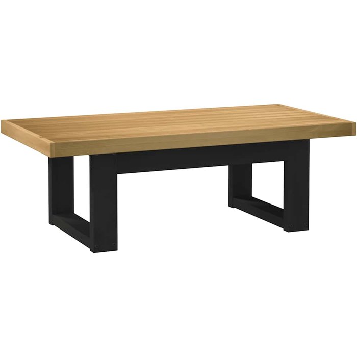 Mesa de centro noain patas en u madera maciza pino 120x60x40 cm