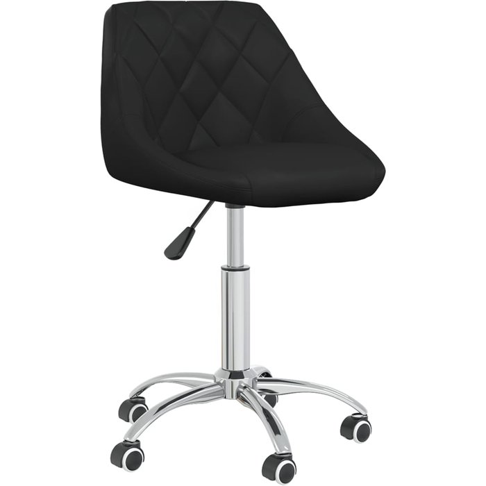 Silla de oficina | sillón oficina giratoria de cuero sintético negro cfw611276