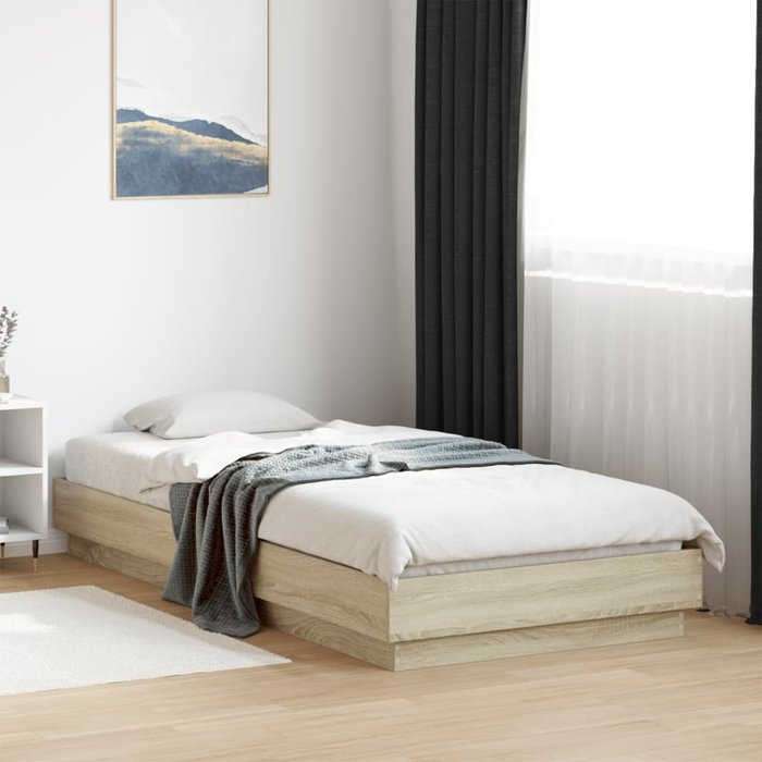 Maison exclusive - estructura de cama sin colchón madera roble sonoma 100x200 cm
