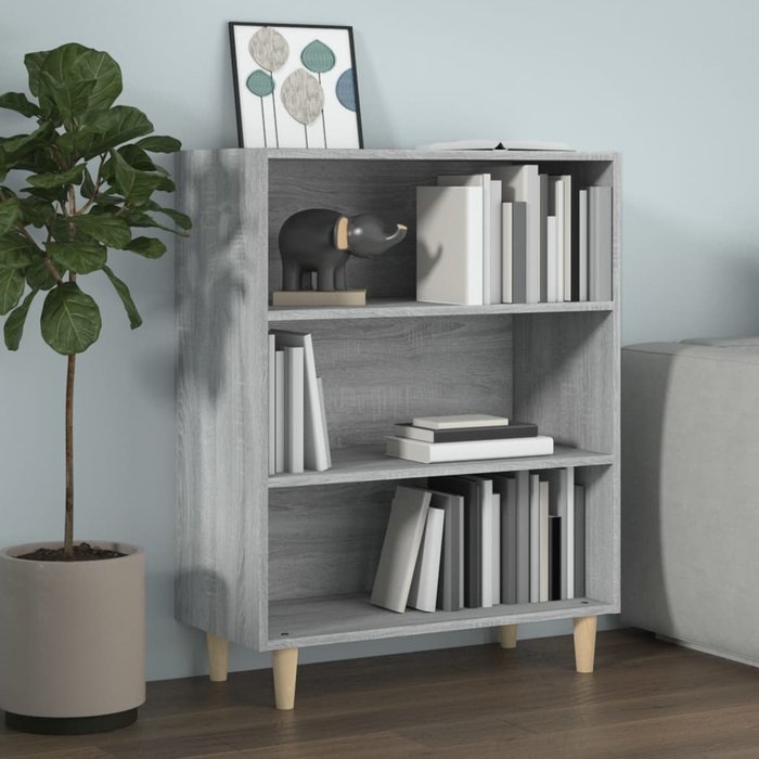 Aparador sonoma grey, 69,5 x 32,5 x 90 cm, madera de ingeniería.