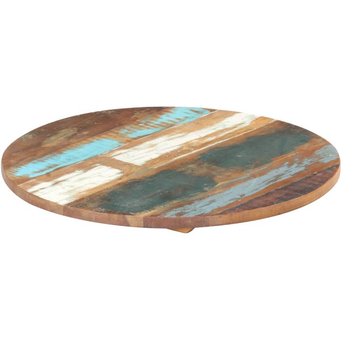 Tablero redondo de 40 cm (25-27 mm) de madera maciza reciclada.