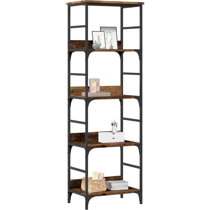 Librería de madera reciclada, 50x33x153 cm, madera de ingeniería. - pangivo