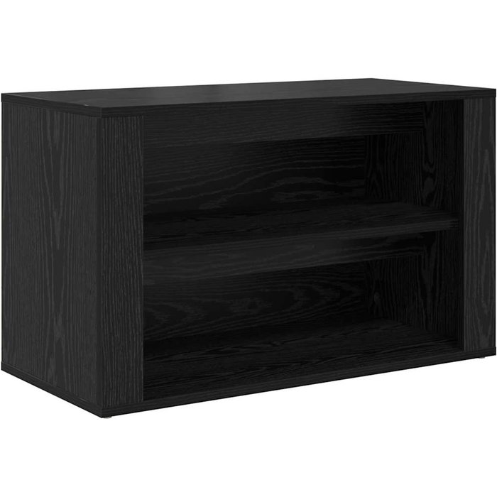 Zapatero roble negro 75 x 35 x 45 cm madera contrachapada - comfortxl