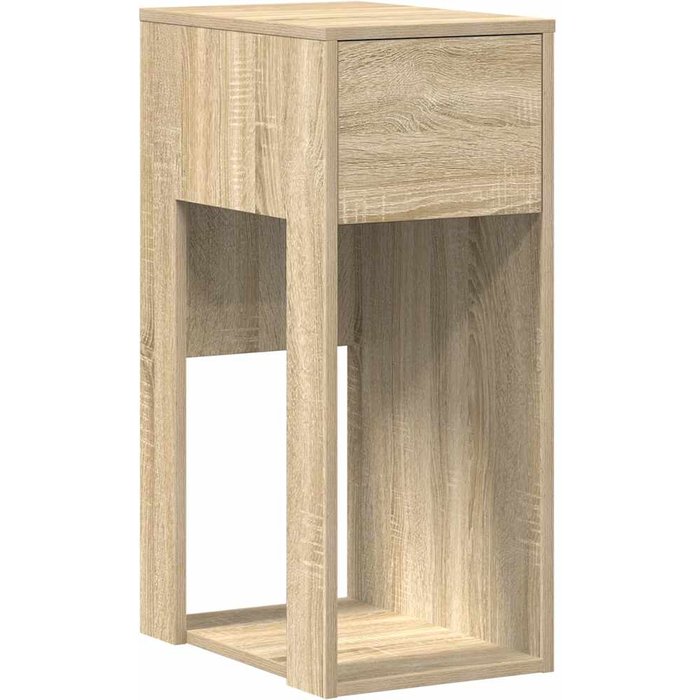 Torre de ordenador con cajón roble sonoma 30x44x74 cm - comfortxl