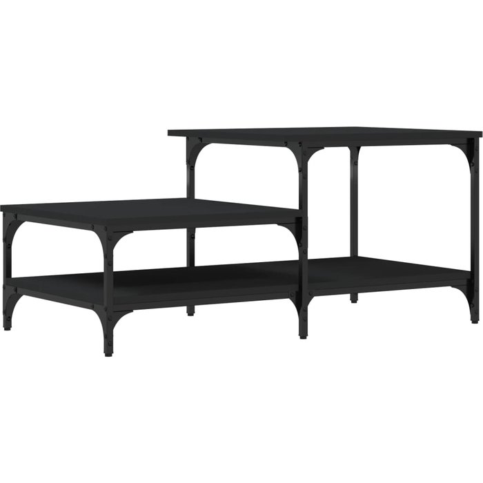 Mesa de centro de contrachapado negro 100x50,5x45 cm - comfortxl