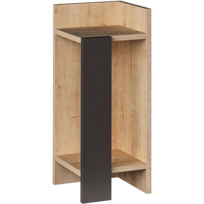 Mesita de noche elos right antracita roble 25x60x27 cm