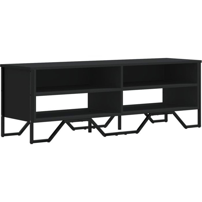 Mueble tv | mueble de salón madera de ingeniería negro 122x34x41 cm cfw81464