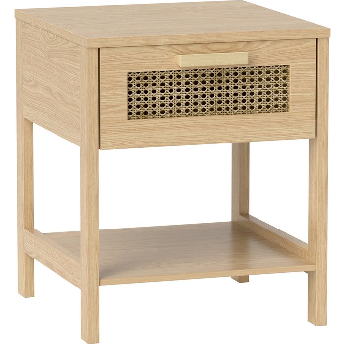 Mesita de noche/mesa auxiliar con cajón de homcom, mdf, 40 x 40 x 48,4 cm