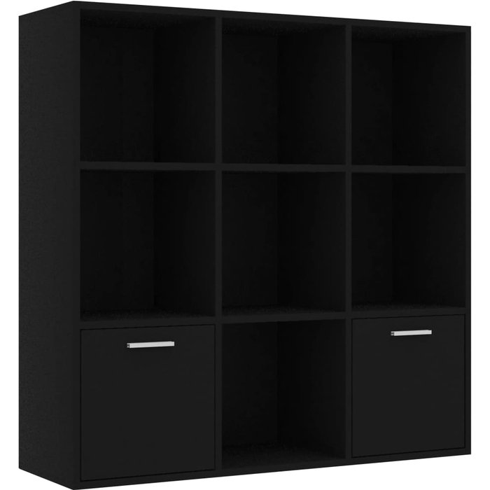 Estantería de madera contrachapada negro 98x30x98 cm – comfortxl