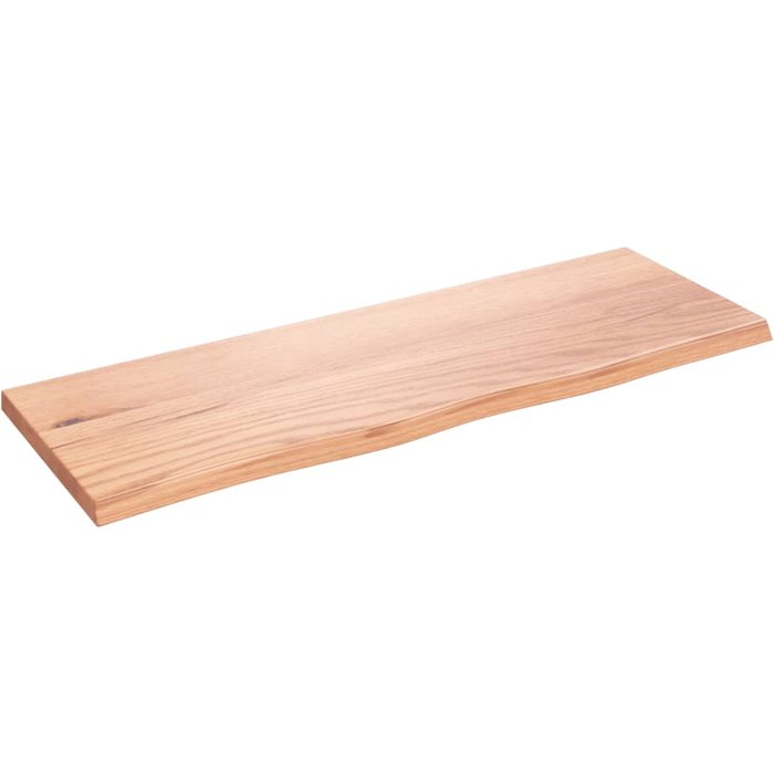 Estante de pared marrón claro 80x30x2 cm madera maciza de roble tratada
